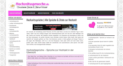 Desktop Screenshot of hochzeitssprueche.de